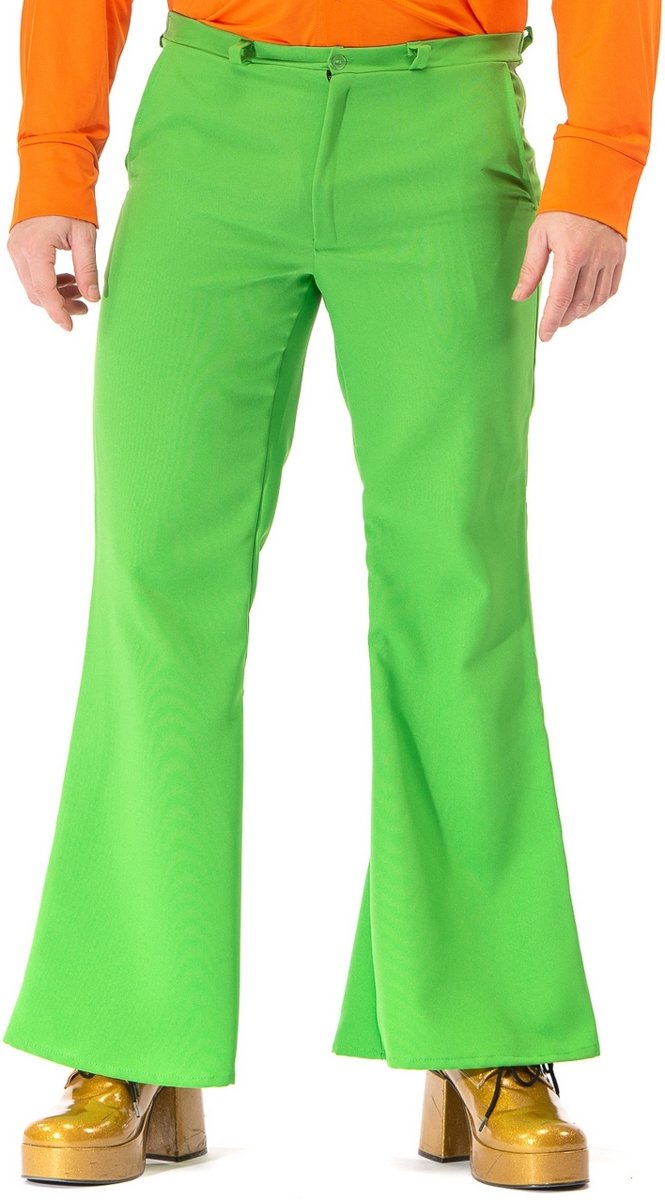 Hippie Kostuum | Groene Jaren 70 Disco Soul Dance The Night Away Broek Man | 3XL | Carnaval kostuum | Verkleedkleding